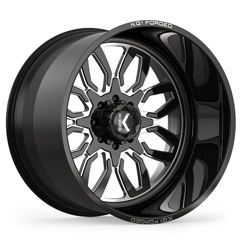 KG1 GEAR CUSTOM WHEEL GLOSS BLACK MILLED
