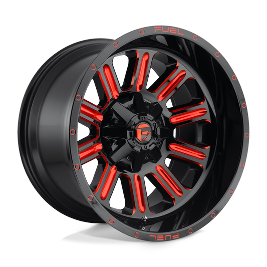 Fuel D621 HARDLINE GLOSS BLACK RED TINTED CLEAR