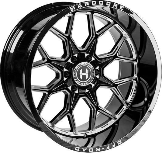HARDCORE WHEELS HC104 WIDOW GLOSS BLACK MILLED