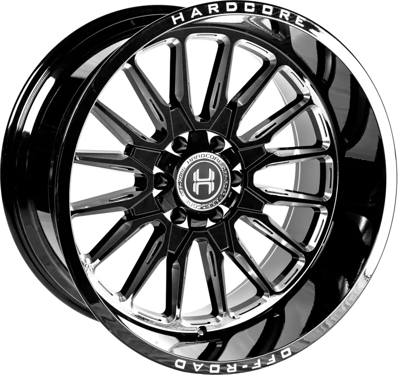 HARDCORE WHEELS HC24 GLOSS BLACK MILLED