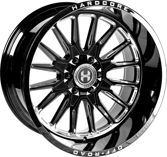 HARDCORE WHEELS HC24 GLOSS BLACK MILLED