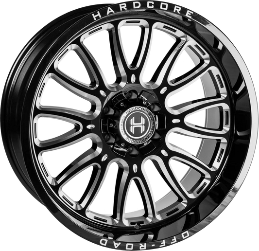 HARDCORE WHEELS HC101 NUISANCE GLOSS BLACK MILLED