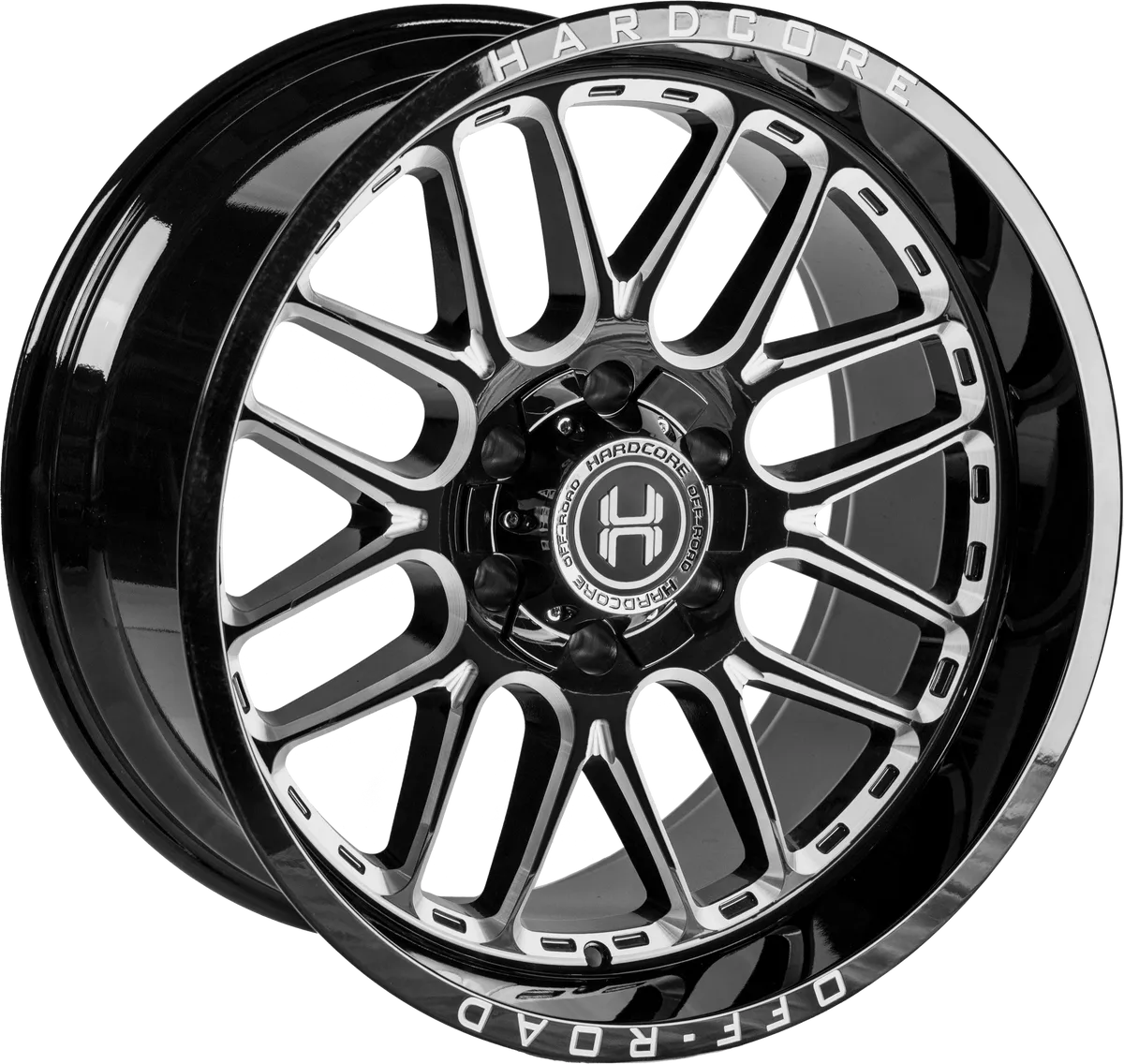HARDCORE WHEELS HC102 THREAT GLOSS BLACK MILLED