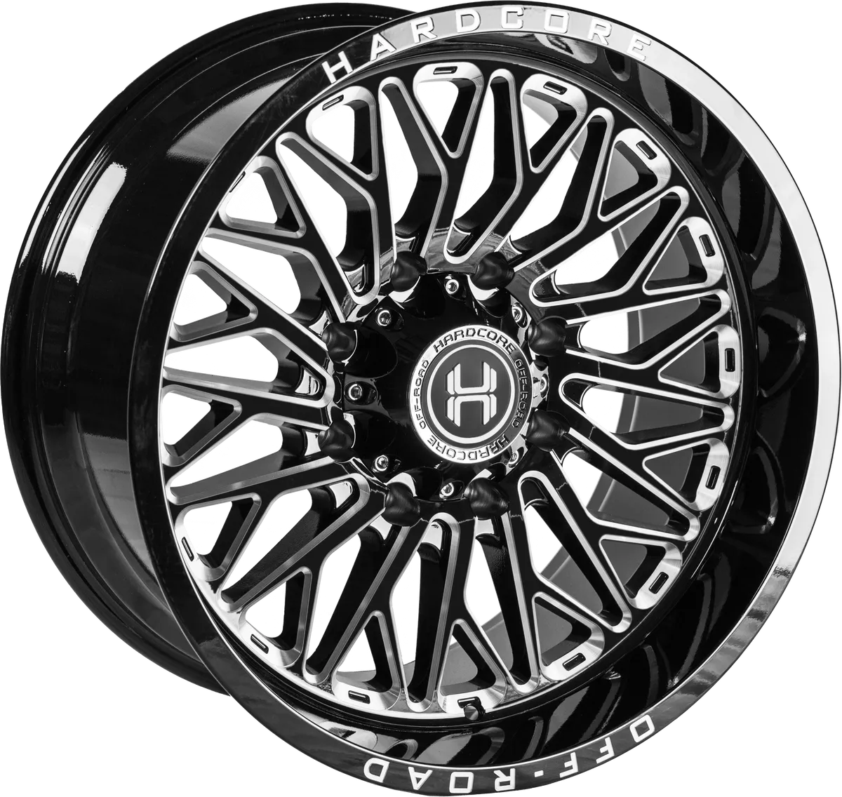 HARDCORE WHEELS HC103 WICKED GLOSS BLACK MILLED