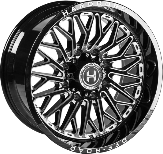 HARDCORE WHEELS HC103 WICKED GLOSS BLACK MILLED