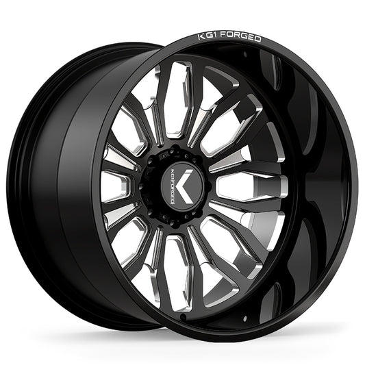 KG1 HEATHEN CUSTOM WHEEL GLOSS BLACK MILLED