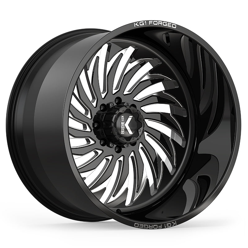KG1 HURRICANE CUSTOM WHEEL GLOSS BLACK MILLED