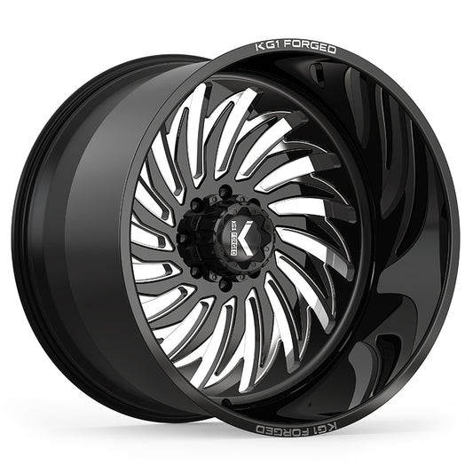 KG1 HURRICANE CUSTOM WHEEL GLOSS BLACK MILLED