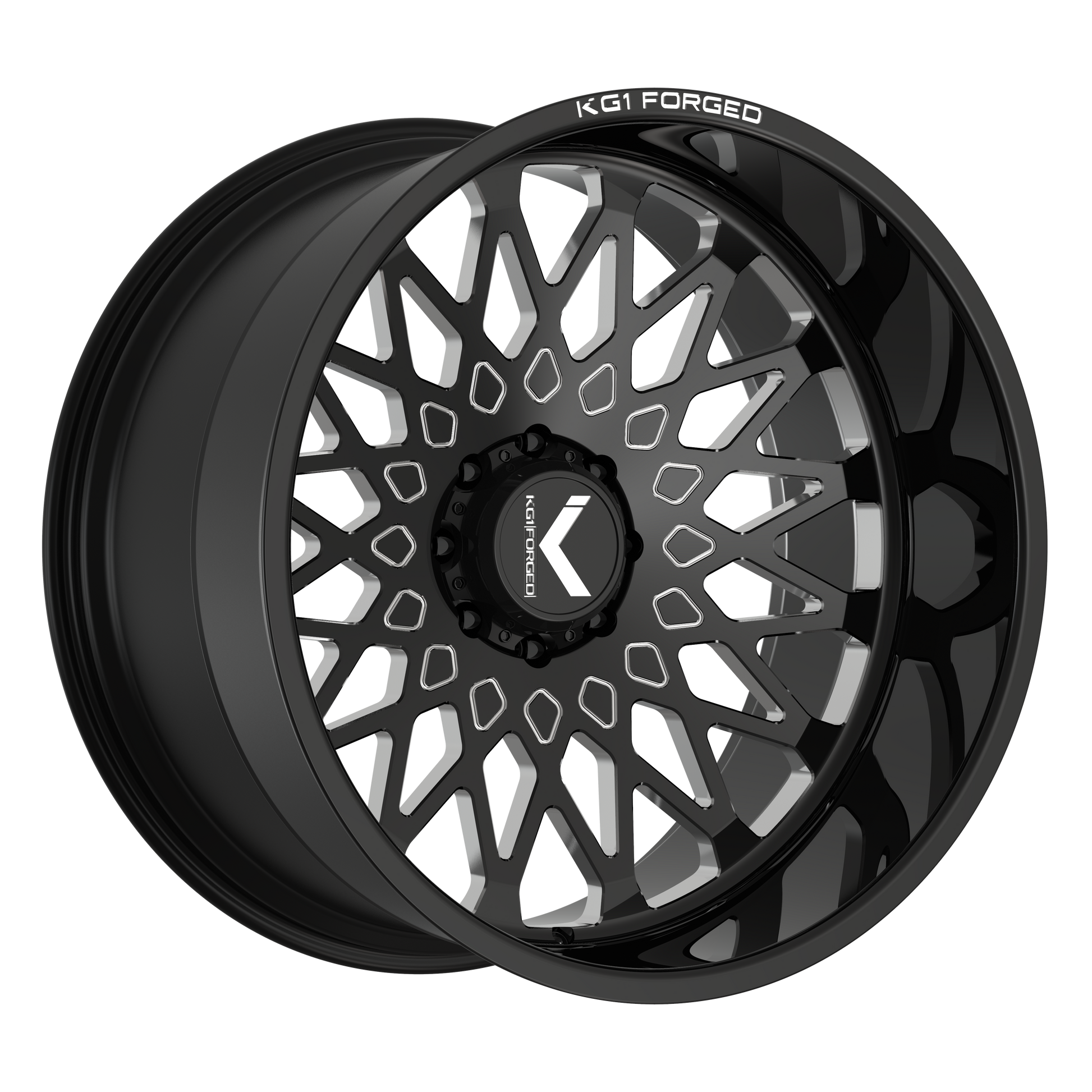 KG1 CHEMIST CUSTOM WHEEL GLOSS BLACK MILLED
