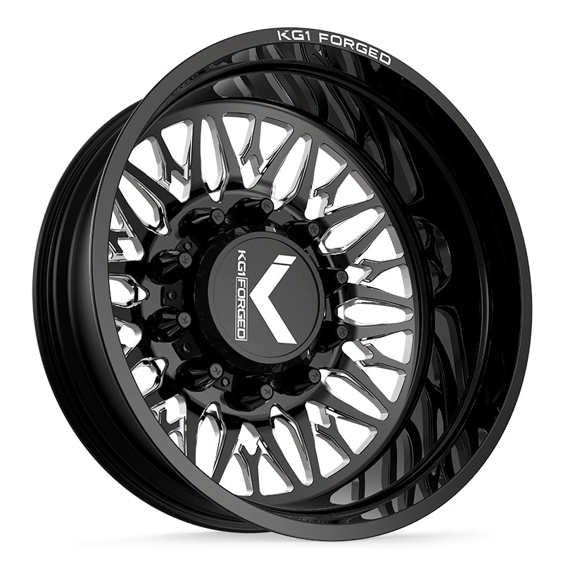 KG1 TRIDENT-D CUSTOM WHEEL GLOSS BLACK MILLED