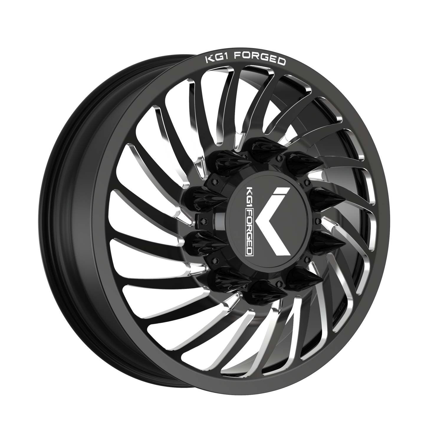 KG1 BENDER-D CUSTOM WHEEL GLOSS BLACK MILLED