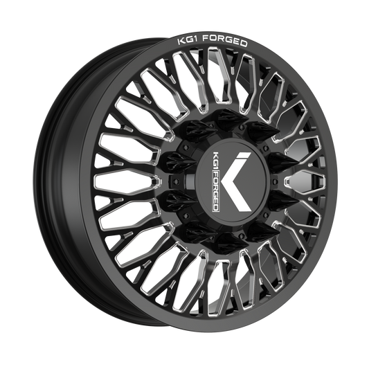 KG1 JACKED-D CUSTOM WHEEL GLOSS BLACK MILLED