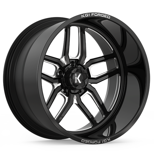 KG1 ARISTO CUSTOM WHEEL GLOSS BLACK MILLED