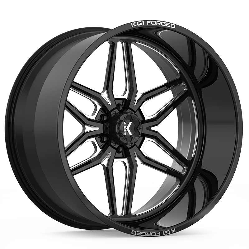 KG1 ARISTO CUSTOM WHEEL GLOSS BLACK MILLED