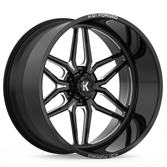 KG1 ARISTO CUSTOM WHEEL GLOSS BLACK MILLED