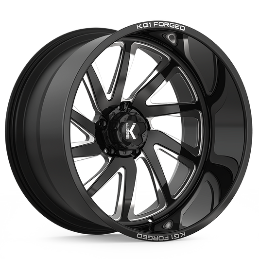 KG1 VILE CUSTOM WHEEL GLOSS BLACK MILLED