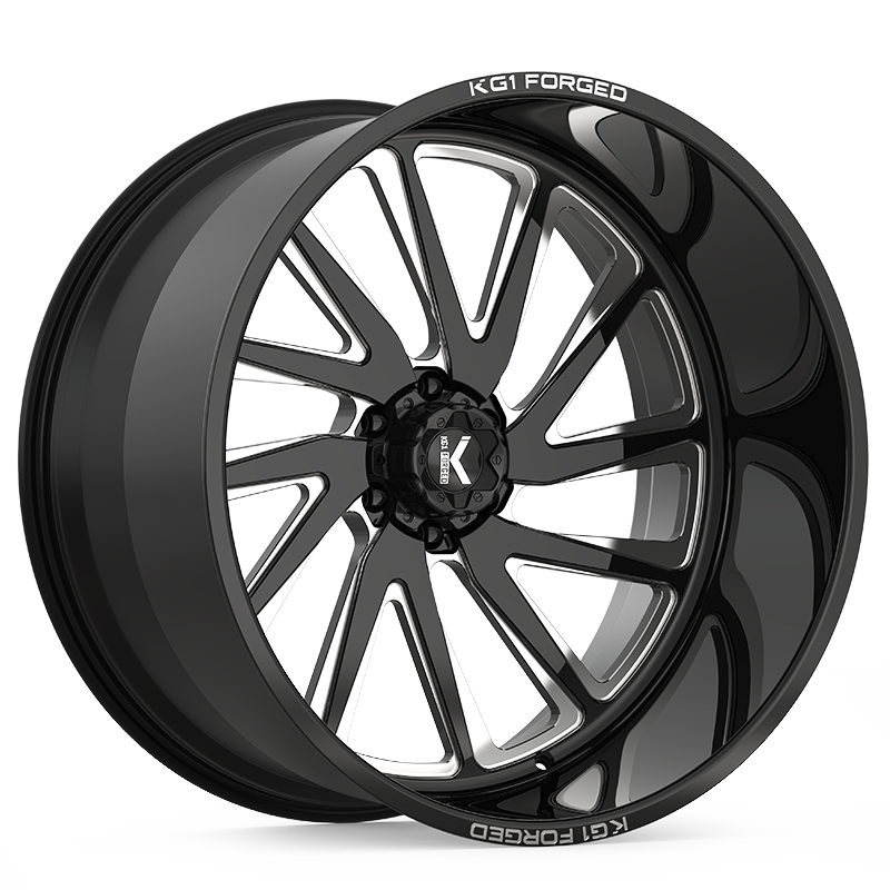 KG1 VILE CUSTOM WHEEL GLOSS BLACK MILLED