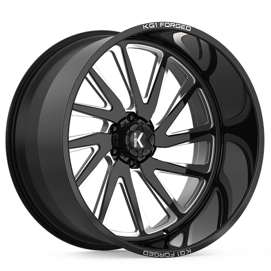 KG1 VILE CUSTOM WHEEL GLOSS BLACK MILLED