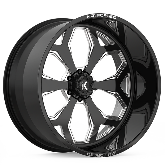 KG1 KNOX CUSTOM WHEEL GLOSS BLACK MILLED