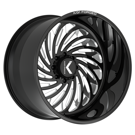 KG1 PHANTASY CUSTOM WHEEL GLOSS BLACK MILLED