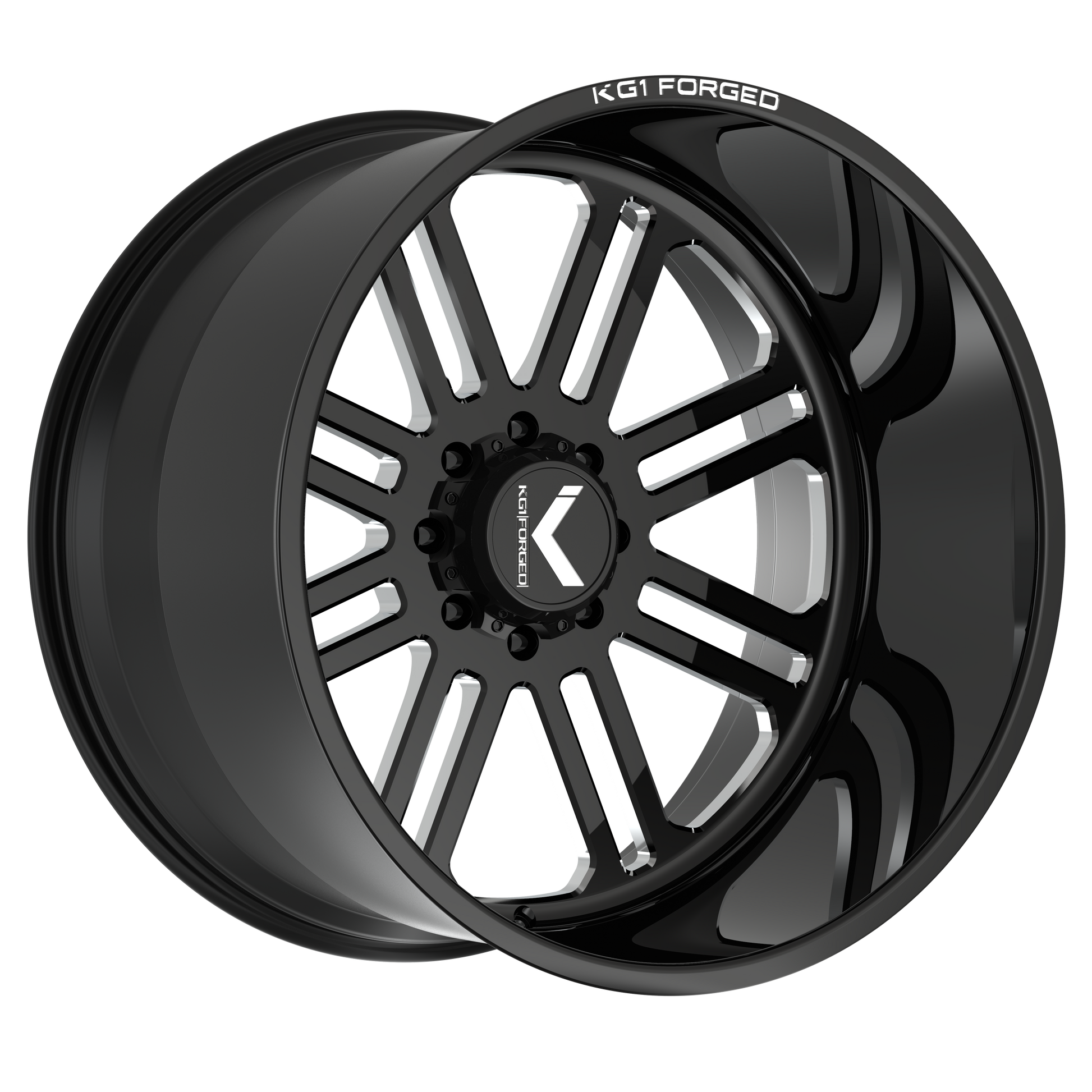 KG1 H8TER CUSTOM WHEEL GLOSS BLACK MILLED