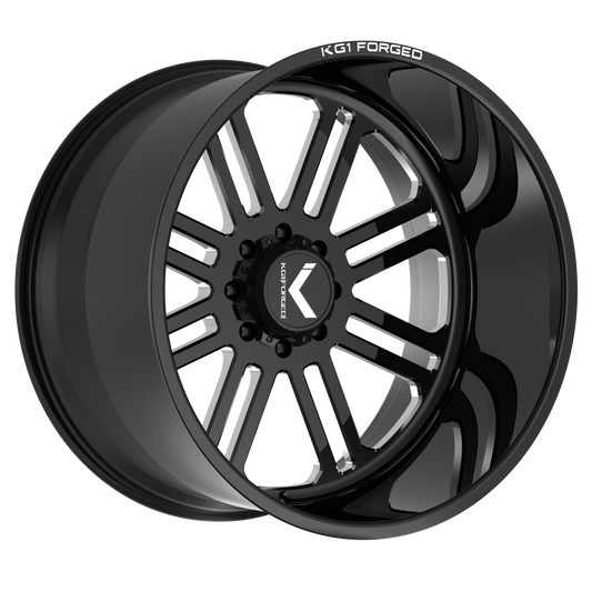 KG1 H8TER CUSTOM WHEEL GLOSS BLACK MILLED
