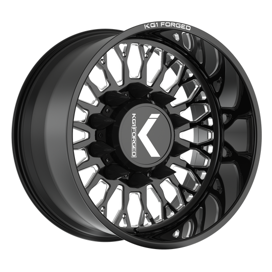 KG1 JACKED-S CUSTOM WHEEL GLOSS BLACK MILLED