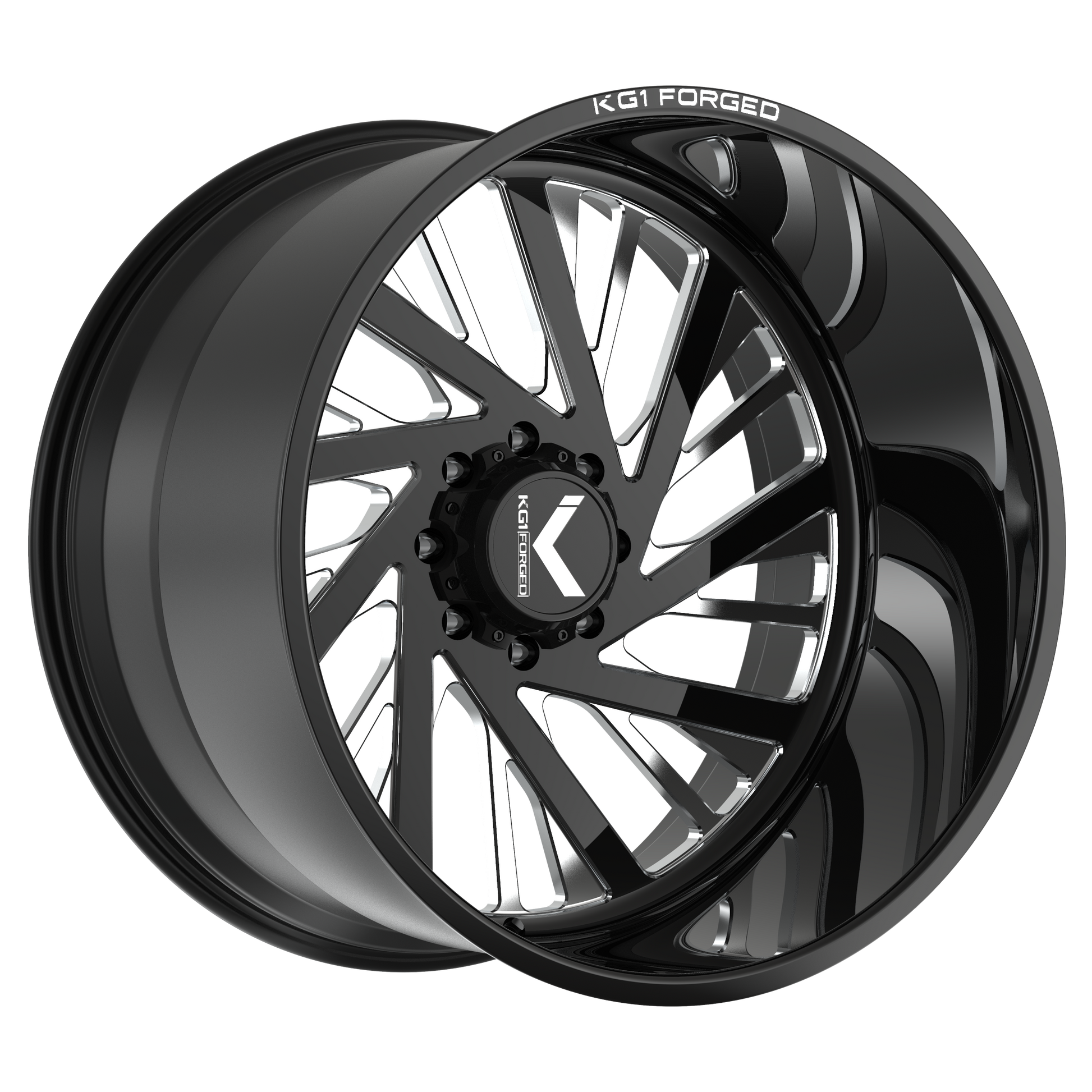 KG1 MINDSET CUSTOM WHEEL GLOSS BLACK MILLED