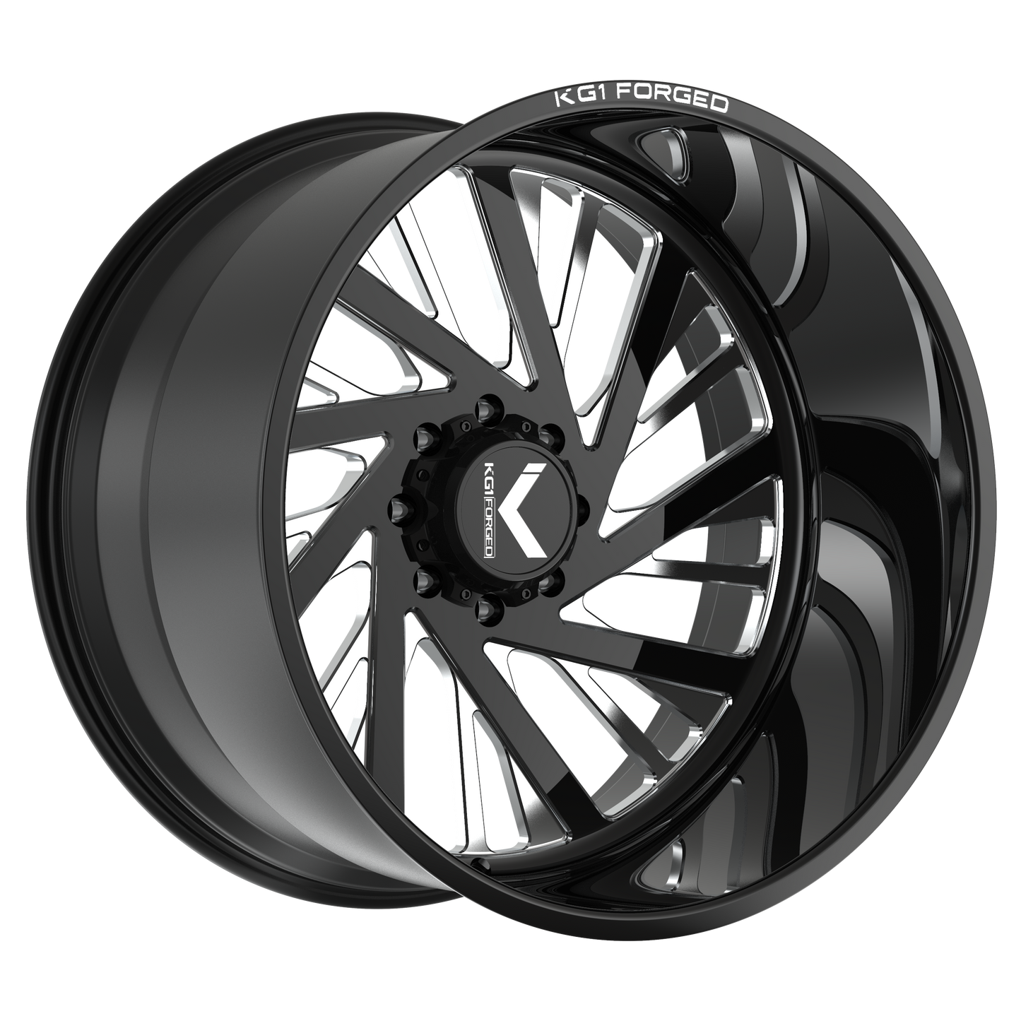 KG1 MINDSET CUSTOM WHEEL GLOSS BLACK MILLED