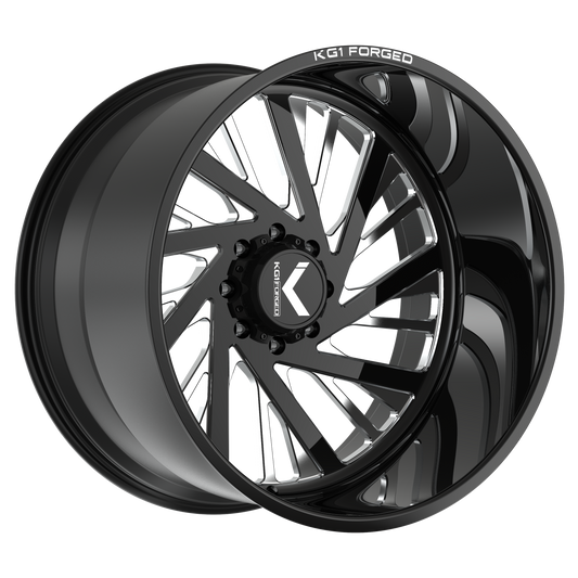 KG1 MINDSET CUSTOM WHEEL GLOSS BLACK MILLED