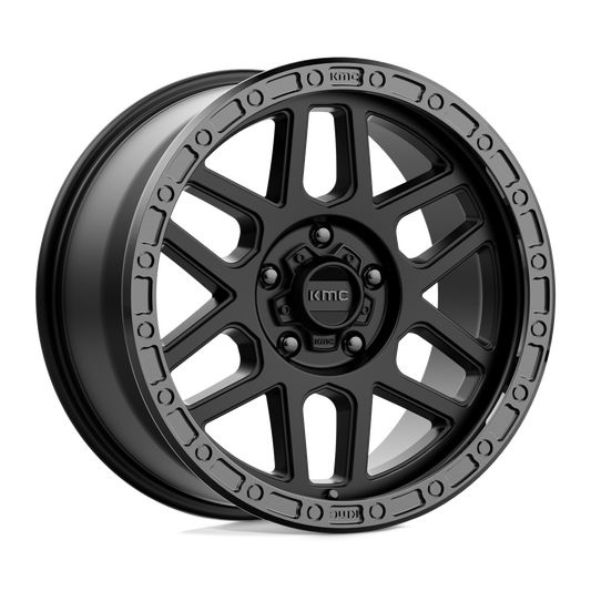 KMC KM544 MESA SATIN BLACK WITH GLOSS BLACK LIP