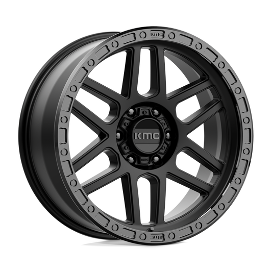 KMC KM544 MESA SATIN BLACK WITH GLOSS BLACK LIP