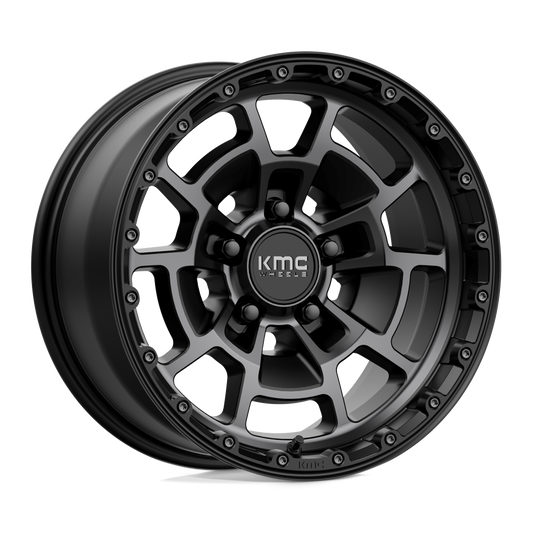KMC KM718 SUMMIT SATIN BLACK WITH GRAY TINT