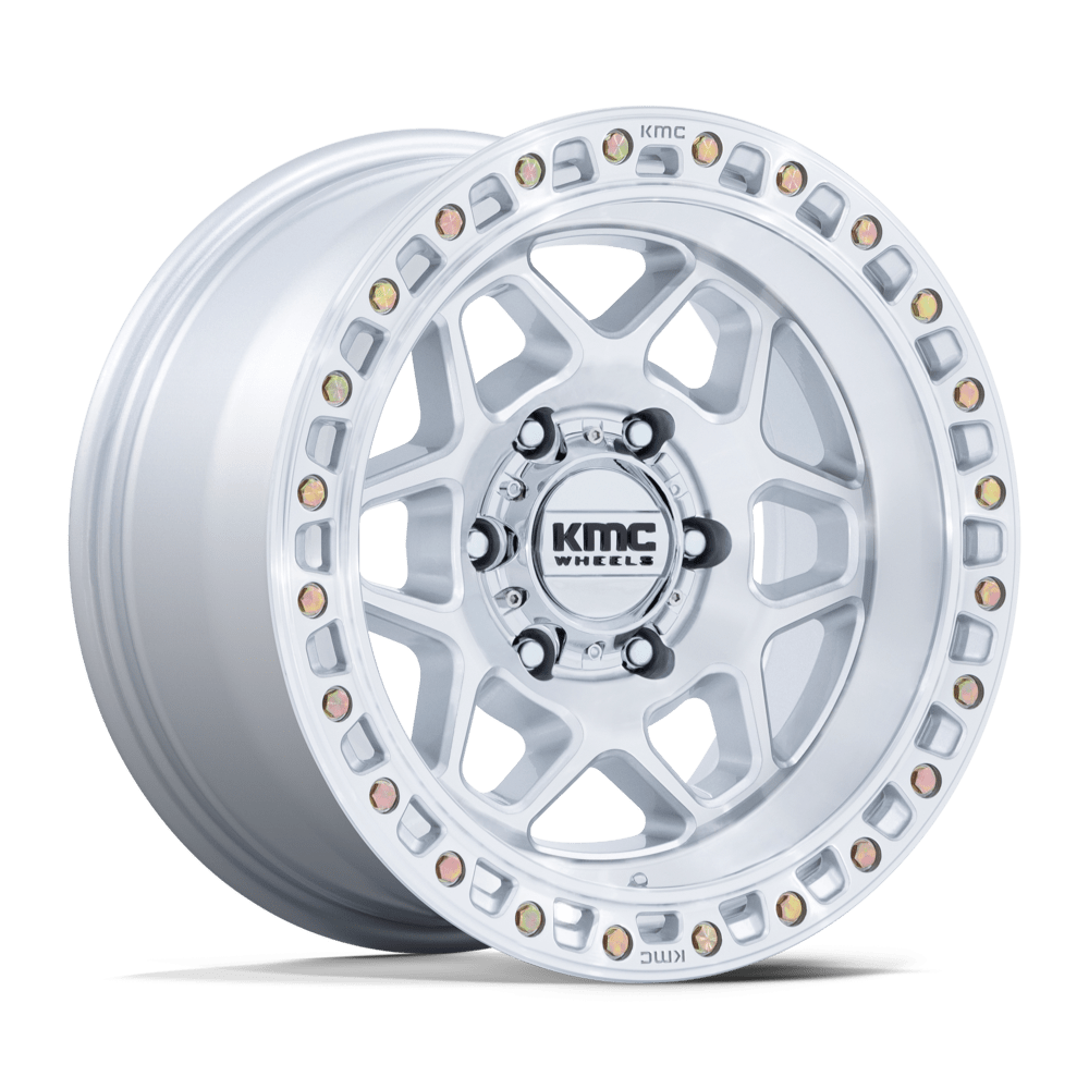 KMC KM553 TORX GLOSS SILVER W/ MACHINED FACE