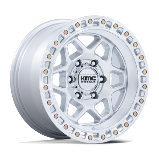 KMC KM553 TORX GLOSS SILVER W/ MACHINED FACE