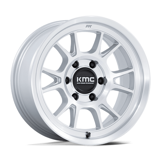 KMC KM729 RANGE GLOSS SILVER WITH MACHINED FACE