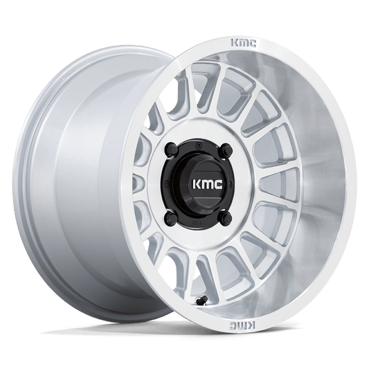 KMC Powersports KS138 IMPACT UTV SILVER WITH MACHINED FACE