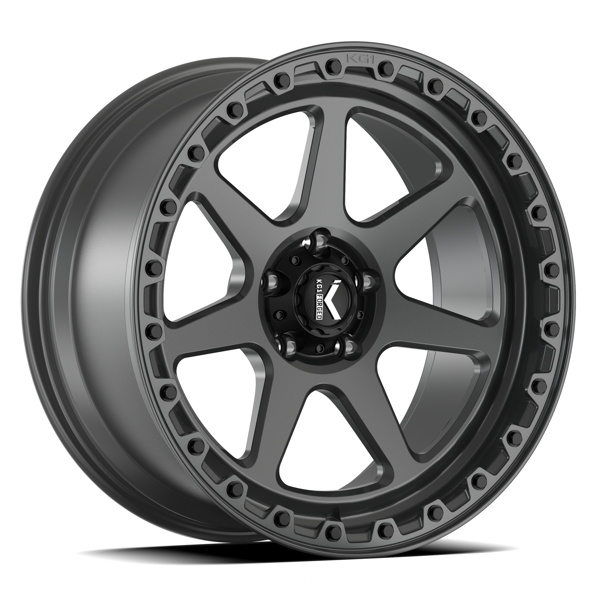 KG1 GASCAN CUSTOM WHEEL MATTE ANTHRACITE BLACK RING