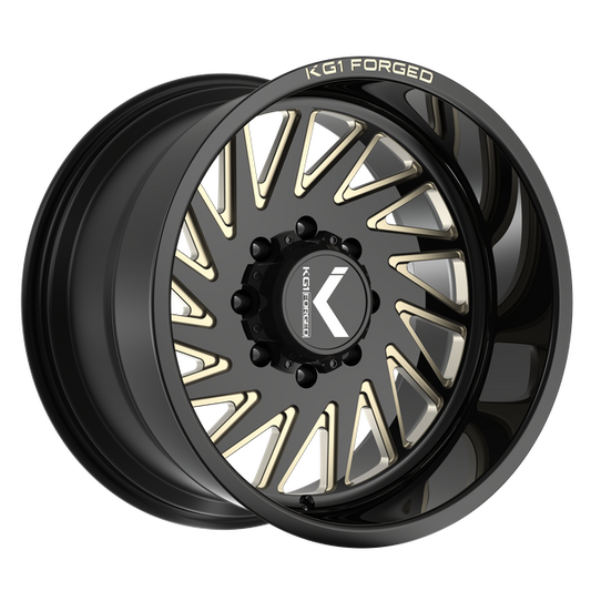 KG1 OUTBURST CUSTOM WHEEL GLOSS BLACK GOLD MILLED