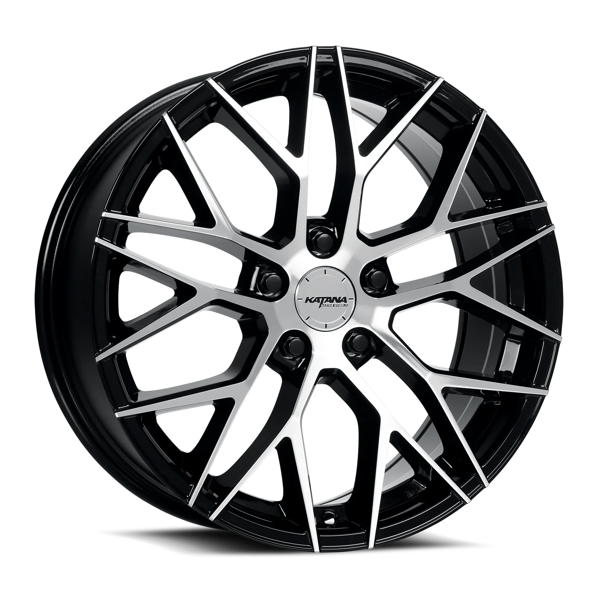 KATANA PERFORMANCE KR01 WHEELS GLOSS BLACK W/ MACHINED FACE