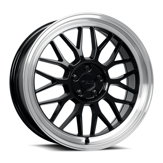 KATANA PERFORMANCE KR06 WHEELS GLOSS BLACK MACHINE LIP
