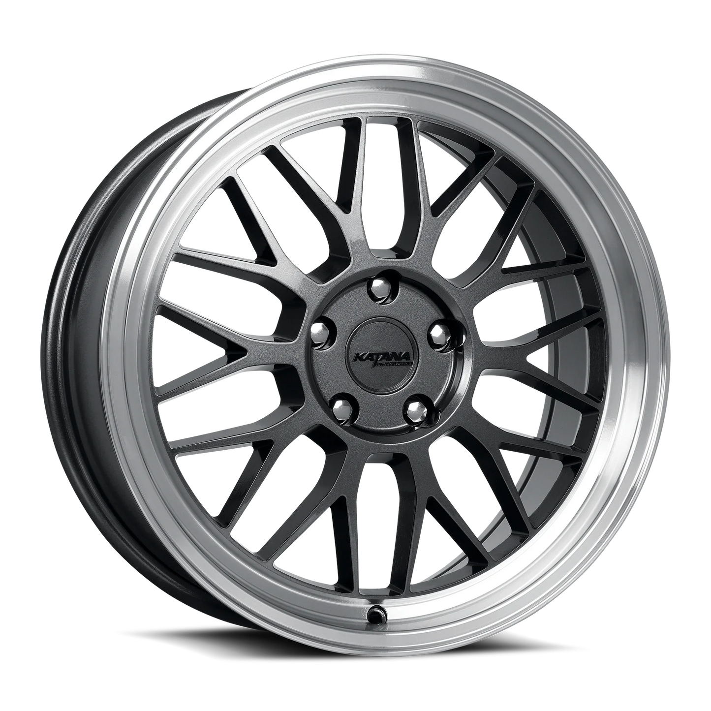 KATANA PERFORMANCE KR06 WHEELS GLOSS GUNMETAL W/MACHINE LIP