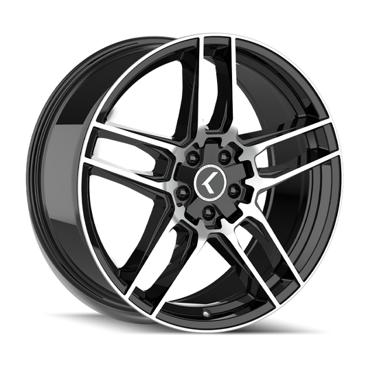 Kraze Converge KR197 Custom Wheel Black Machined