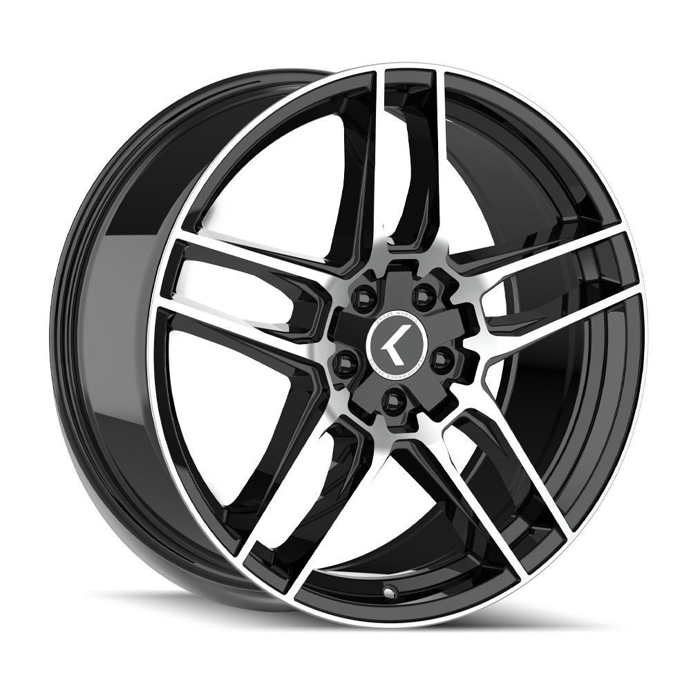 Kraze Converge KR197 Custom Wheel Black Machined