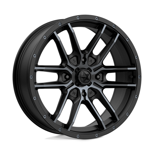 MSA Offroad Wheels M43 FANG SATIN BLACK WITH TITANIUM TINT