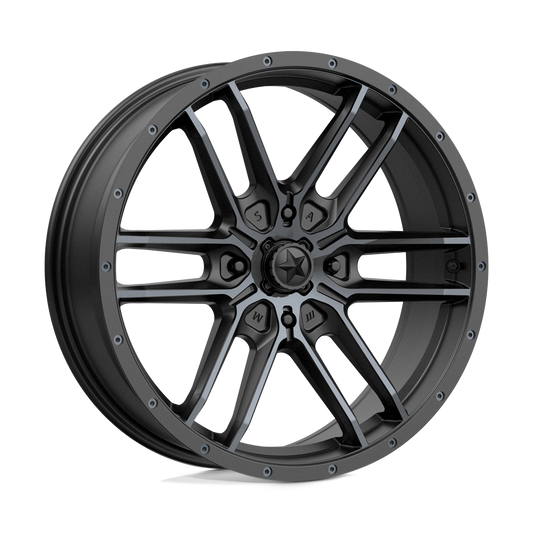 MSA Offroad Wheels M43 FANG SATIN BLACK WITH TITANIUM TINT