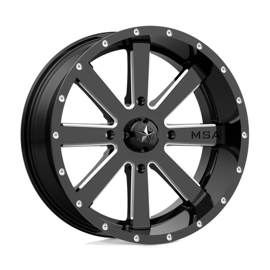 MSA Offroad Wheels M34 FLASH GLOSS BLACK MILLED