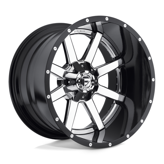 Fuel 2PC D260 MAVERICK CHROME PLATED GLOSS BLACK LIP