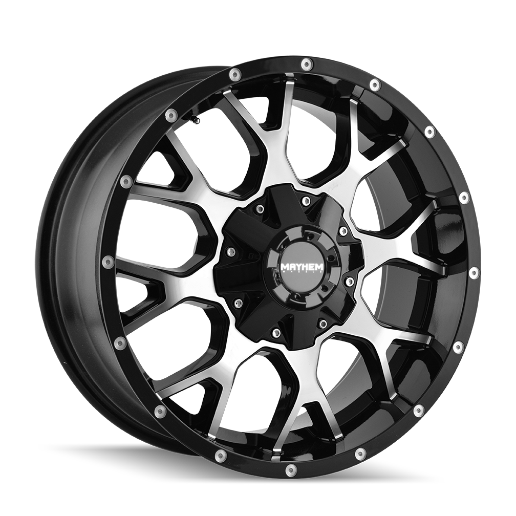 Mayhem Warrior 8015 Custom Wheel Gloss Black Machined
