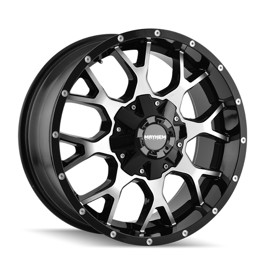 Mayhem Warrior 8015 Custom Wheel Gloss Black Machined